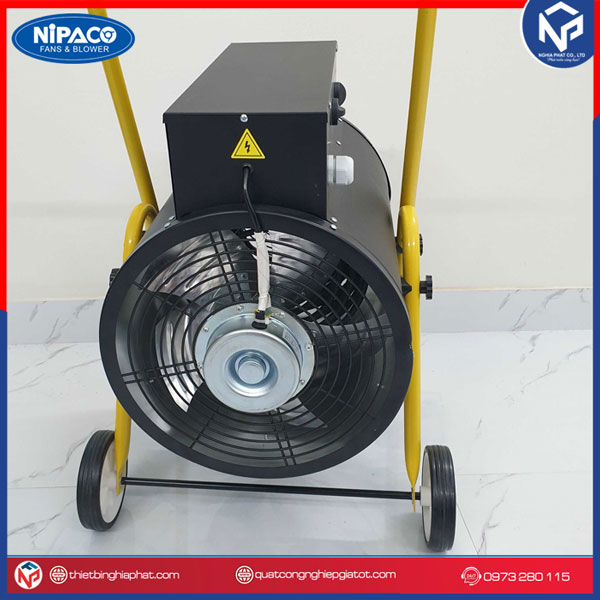 Quạt sấy gió nóng Nipaco EH-15 Quạt sấy gió nóng Nipaco EH-15 dễ dàng di chuyển