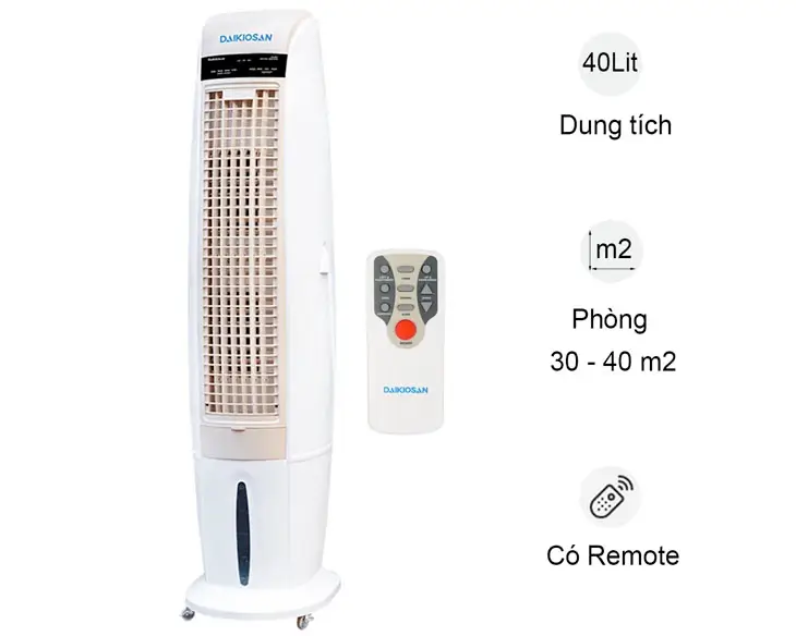Máy làm mát Daikiosan DM106 Máy làm mát không khí Daikiosan DM106 có chức năng hẹn giờ