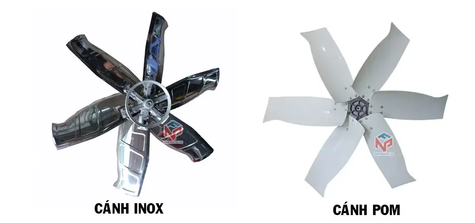 Quạt thông gió vuông 1380x1380 BMF-1380-STD Sơn tĩnh điện Cánh POM và cánh INOX