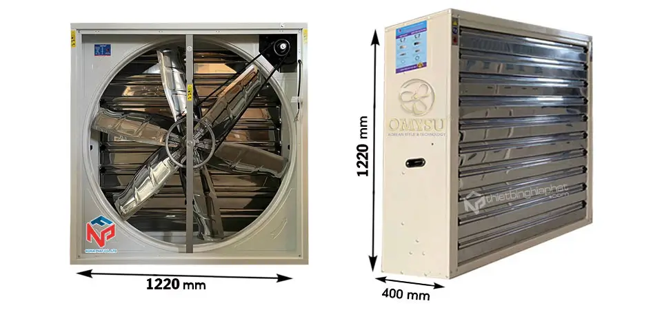 Quạt thông gió vuông 1220x1220 BMF-1220 STD Sơn tĩnh điện Quạt thông gió vuông 1220x1220 BMF-1220