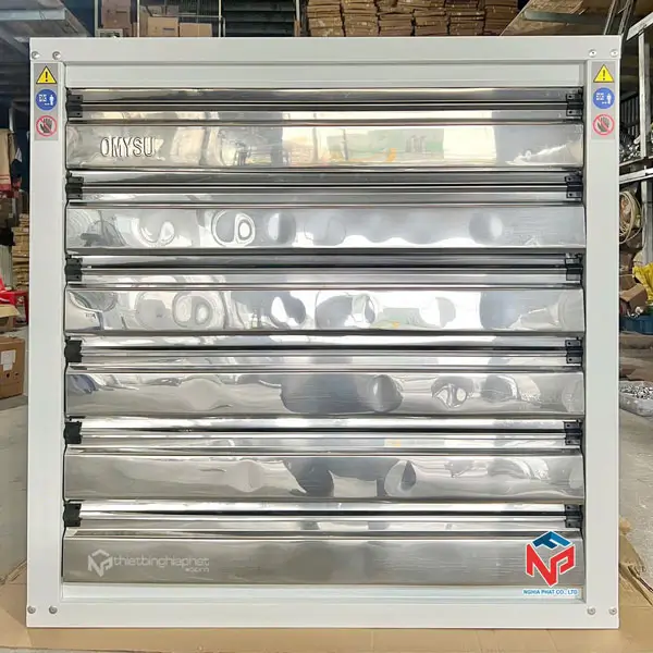 Quạt thông gió vuông 1000x1000 BMF-1000 STD Sơn tĩnh điện Quạt thông gió vuông 1100x1100 BMF-1100 sơn tĩnh điện mặt sau