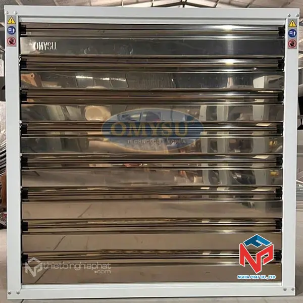 Quạt thông gió vuông 1220x1220 BMF-1220 STD Sơn tĩnh điện Quạt thông gió vuông 1220 chớp INOX