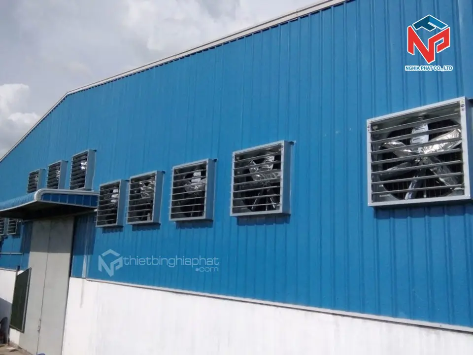 Quạt thông gió vuông 1000x1000 BMF-1000 STD Sơn tĩnh điện Ứng dụng của Quạt thông gió vuông