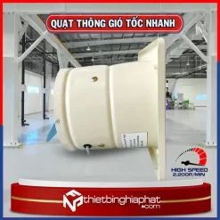 Quạt thông gió vuông tốc nhanh FS-15 OMYSU thiết kế nhỏ gọn