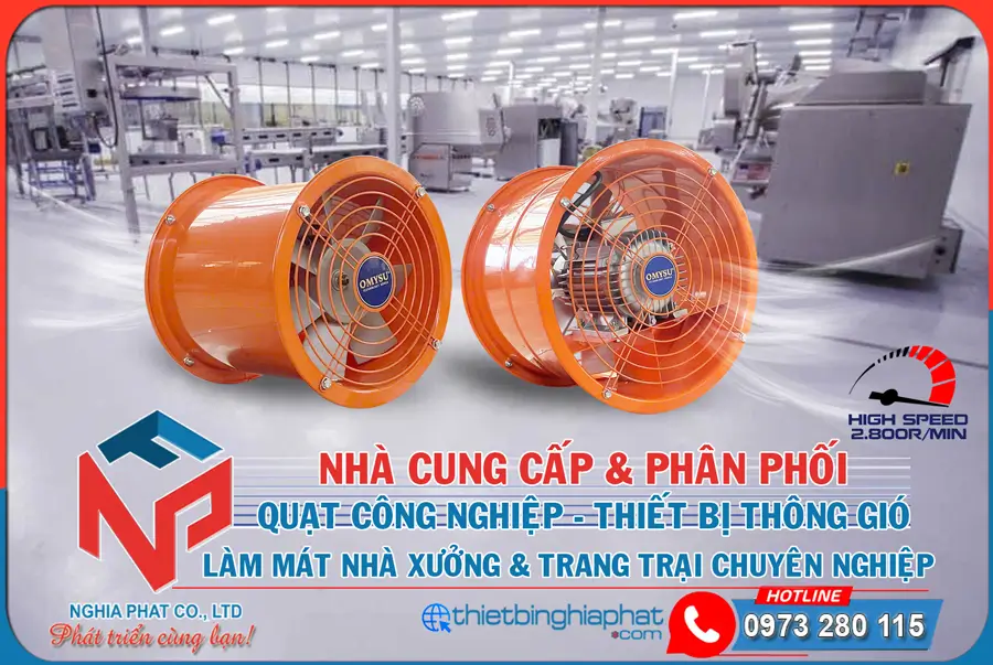 Quạt thông gió tròn tốc nhanh FG-25C-5 Nghĩa Phát phân phối Quạt thông gió tốc nhanh OMYSU giá tốt