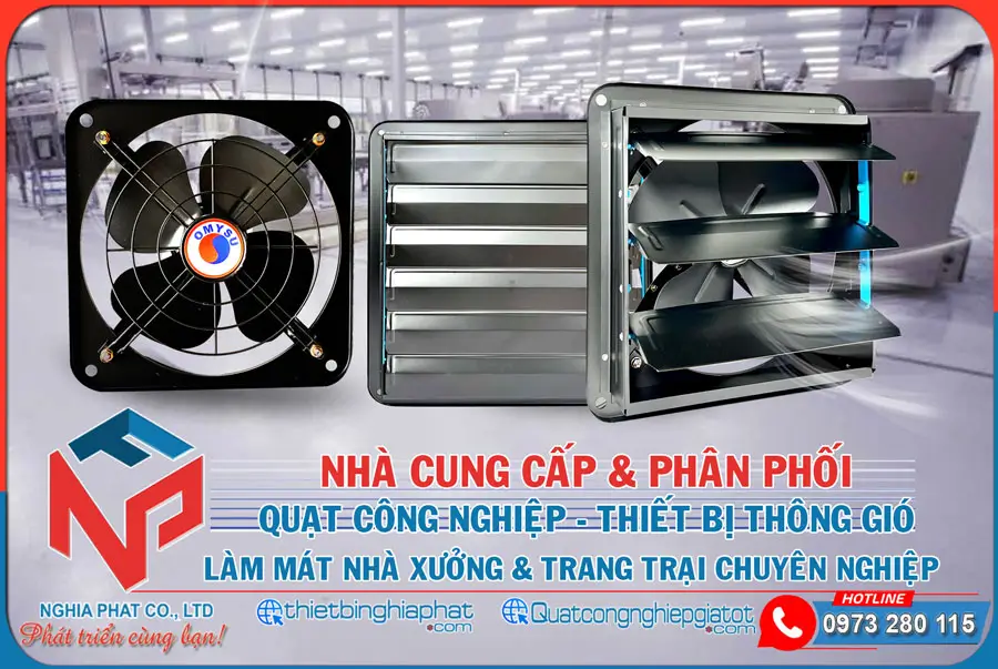 Quạt thông gió vuông Omysu FA-35M2 Nghĩa Phát phân phối Quạt thông gió Omysu FA-M giá tốt