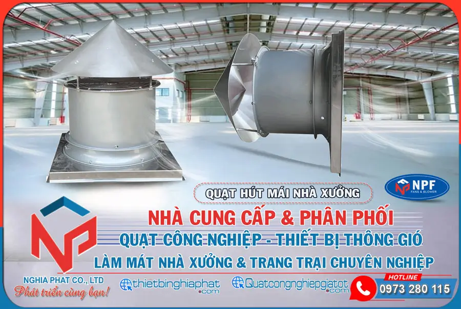 Quạt hút mái nhà xưởng OMYSU DFG-40HM Nghĩa Phát phân phối Quạt hút mái nhà xưởng công nghiệp giá tốt