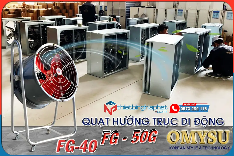 Quạt công nghiệp hướng trục di động DFG40 Quạt công nghiệp hướng trục di động OMYSU