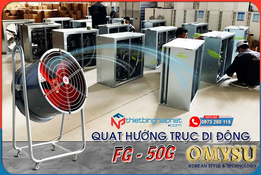 Quạt công nghiệp hướng trục di động DFG50 Quạt công nghiệp hướng trục đường kính D500mm