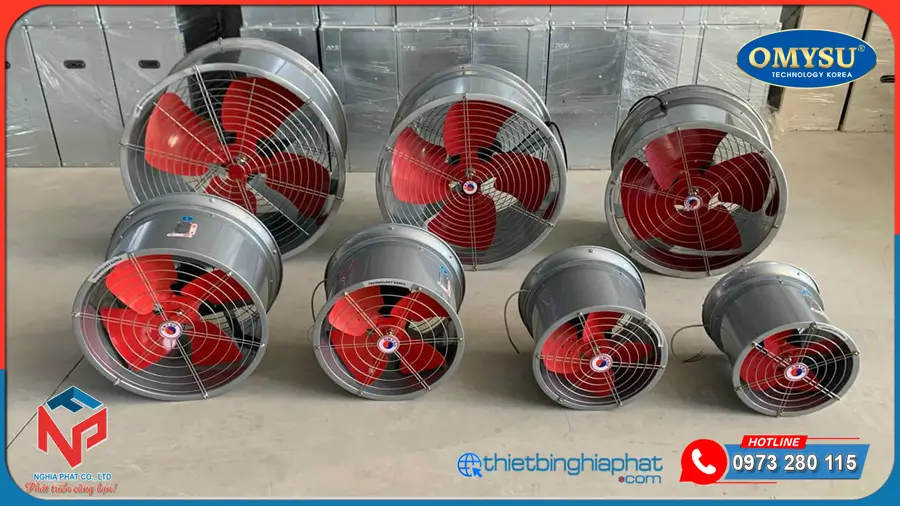 Quạt hướng trục công nghiệp DFG-70 380V Quạt hướng trục công nghiệp OMYSU DFG