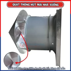 Quạt hút mái nhà xưởng OMYSU DFG-50HM Quạt hút mái công nghiệp thiết kế nón thông minh