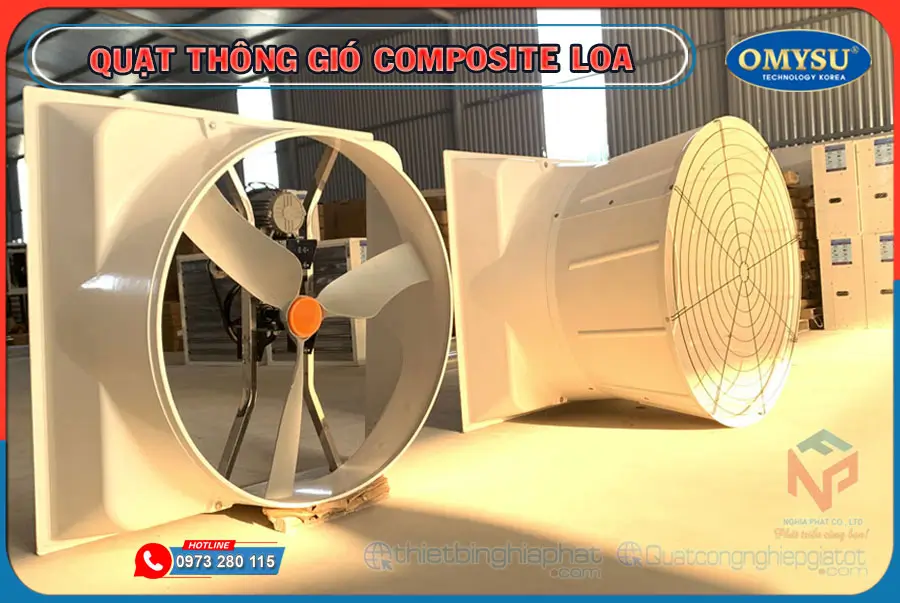 Quạt thông gió composite 3 cánh nhôm đúc BMF-1060 Quạt thông gió compostite loa 3 cánh nhôm đúc