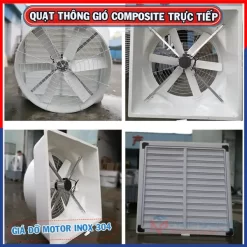 Quạt thông gió Composite trực tiếp BMF-1460 Khung giá đỡ motor quạt composite bằng INOX 304