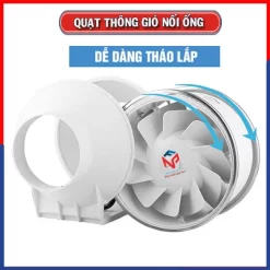 Quạt thông gió nối ống Omysu HF-100 Quạt thông gió nối ống Omysu HF-100 chất lượng cao