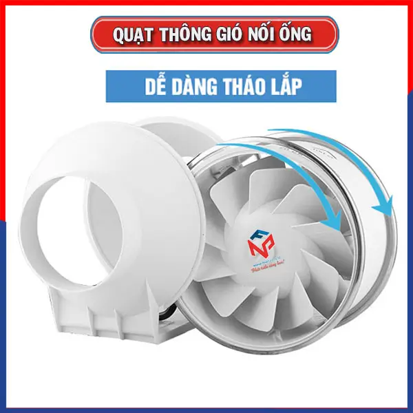Quạt thông gió nối ống Omysu HF-150 Quạt thông gió nối ống OMYSU HF