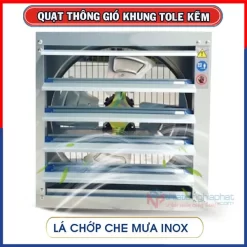 Quạt thông gió vuông OMYSU BMF-500 chớp INOX