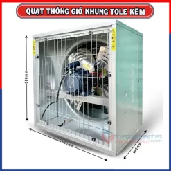 Quạt thông gió vuông OMYSU BMF-600 kích thước 600x600x400
