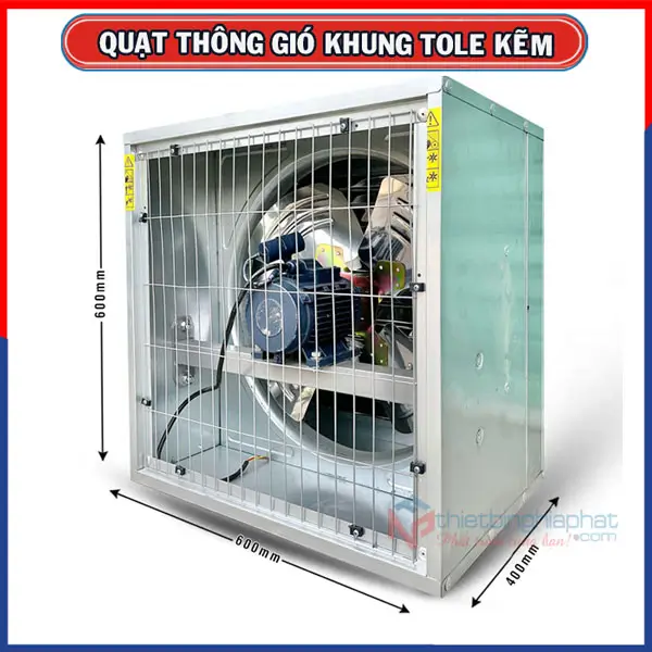 Quạt thông gió vuông OMYSU BMF-600 600x600 Quạt thông gió vuông OMYSU BMF-600 kích thước 600x600x400
