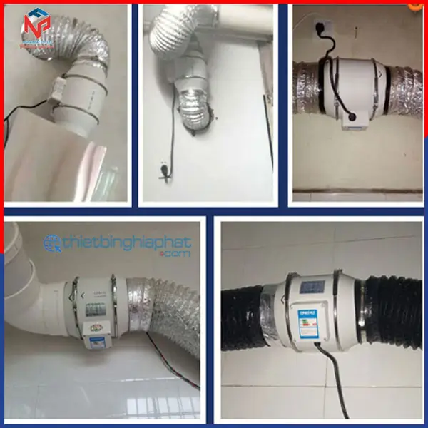 Quạt thông gió nối ống Omysu HF-150 Ứng dụng Quạt thông gió nối ống Omysu HF-150