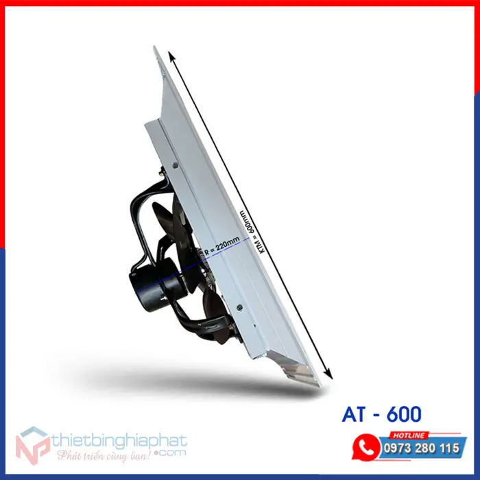 Quạt hút âm trần không ống AT-600 Quạt hút âm trần không ống AT-600 600x600mm