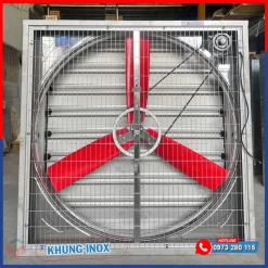 Quạt thông gió vuông BMF-1220PA cánh PA Quạt thông gió vuông cánh PA khung INOX 304 Động cơ simens