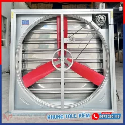 Quạt thông gió vuông cánh PA khung tole kẽm có tỳ nhôm