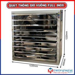 Quạt thông gió vuông INOX toàn phần 304 BMF-1220 1220x1220mm Quạt thông gió vuông INOX toàn phần BMF-1220 1220x1220x400mm