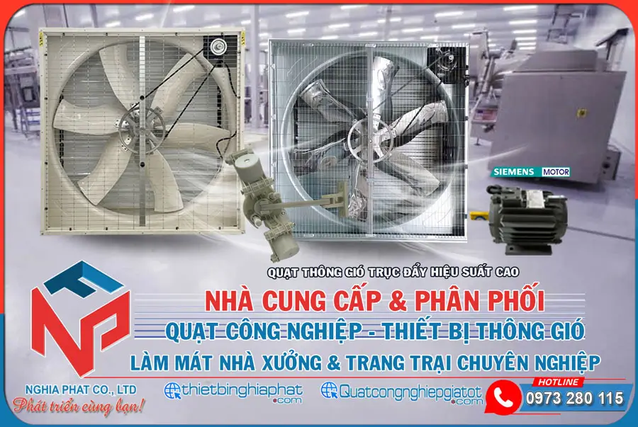 Quạt thông gió trục đẩy Khung POM BMF-1380P Phân phối Quạt thông gió vuông trục đẩy