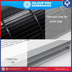 Quạt cắt gió Sunfan FM1218A-K/Y 1.8m Quạt cắt gió Sunfan độ ồn thấp