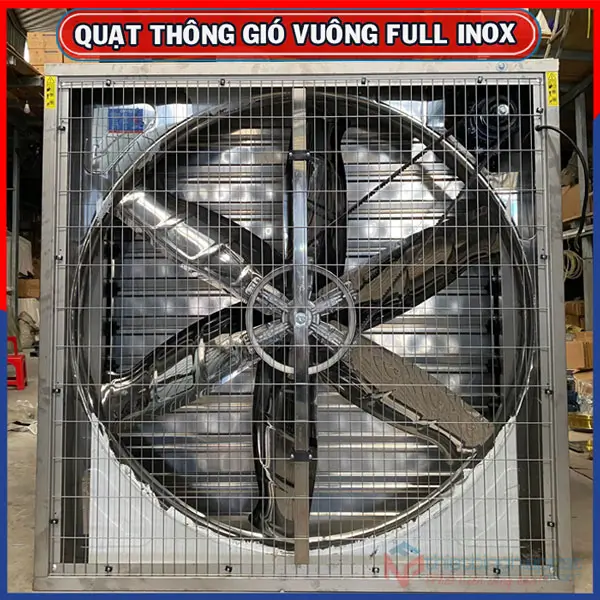 Quạt thông gió vuông INOX 304 toàn phần BMF-1100 1100x1100mm Quạt thông gió vuông INOX 304 1100x1100 Full INOX