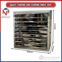 Quạt thông gió vuông INOX 304 BMF-900 900x900mm Quạt thông gió vuông INOX 304 900x900x400mm