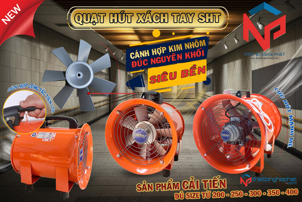 Quạt hút xách tay OMYSU SHT-40 Phân phối Quạt hút xách tay OMYSU giá tốt