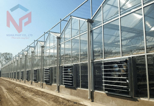 Quạt thông gió vuông 400x400mm Quạt thông gió vuông lắp cho nhà xưởng, trang trại