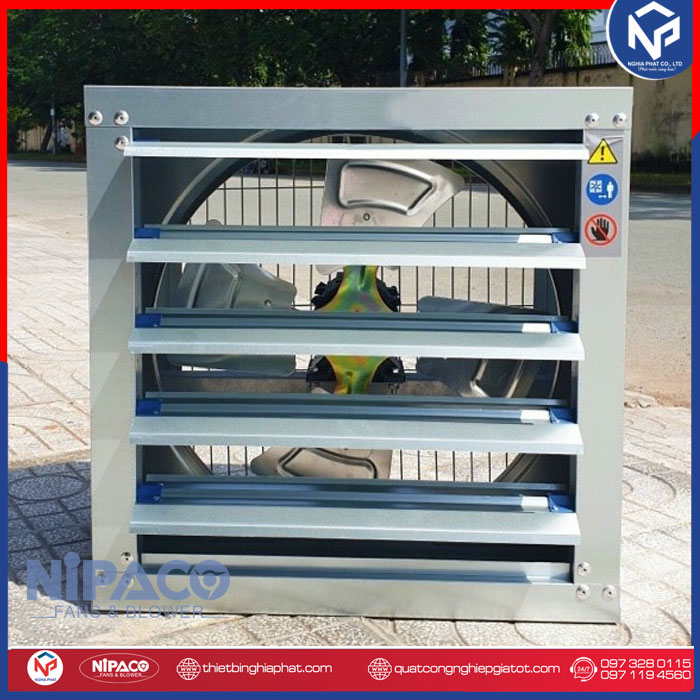 Quạt thông gió vuông 600x600mm Quạt thông gió vuông 600x600mm cửa chớp tự động