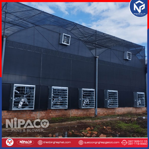 Quạt thông gió vuông 600x600mm Ứng dụng Quạt thông gió vuông công nghiệp