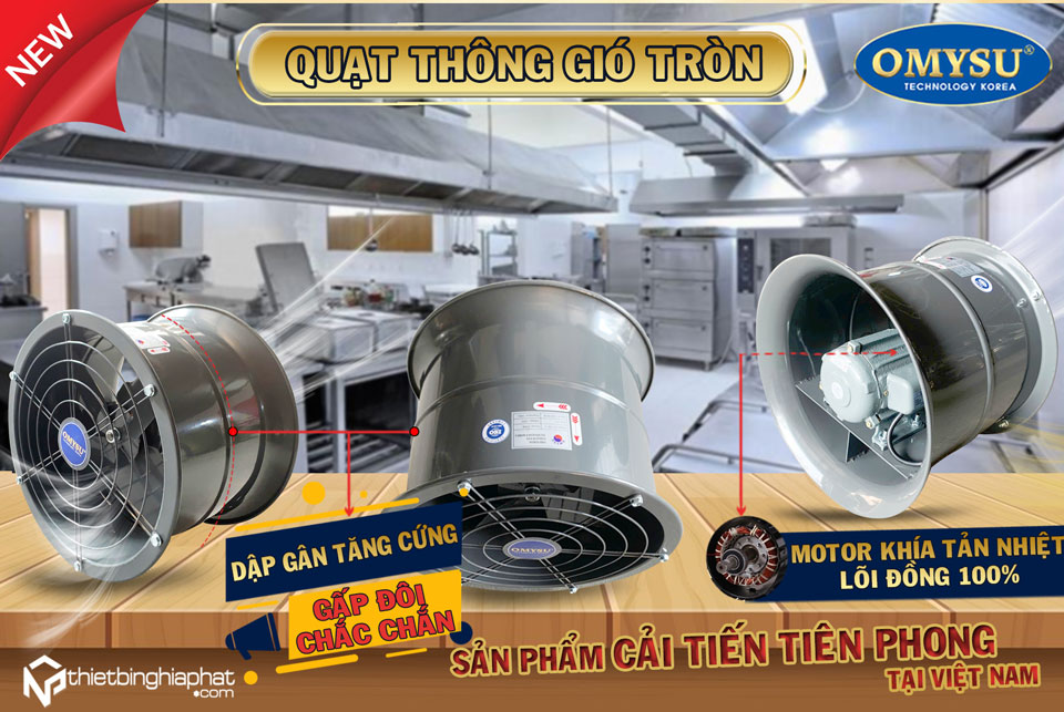 Quạt thông gió tròn OMYSU FA-25C1 Quạt thông gió tròn OMYSU hút khí nóng, hút khói hiệu quả