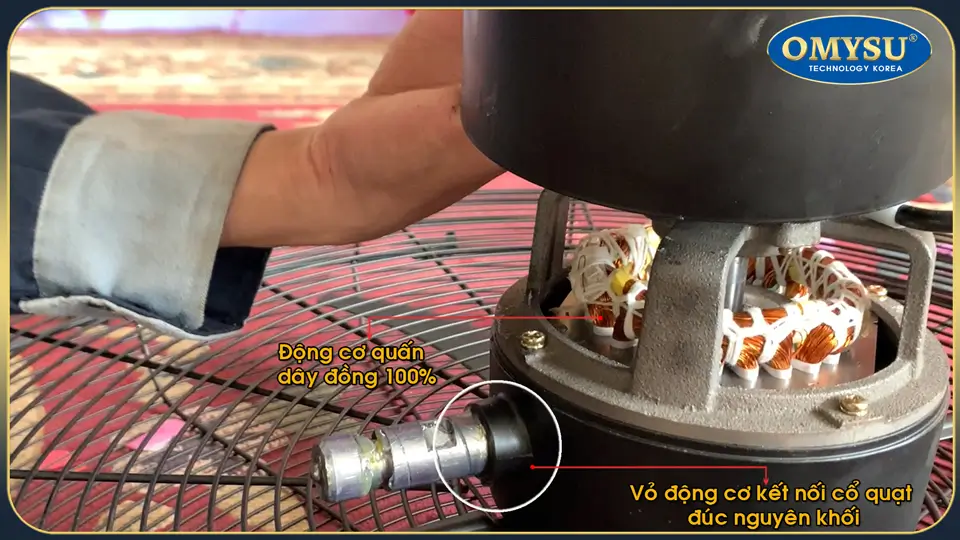 Quạt treo công nghiệp OMYSU OMW-650 Động cơ lõi đồng 100%