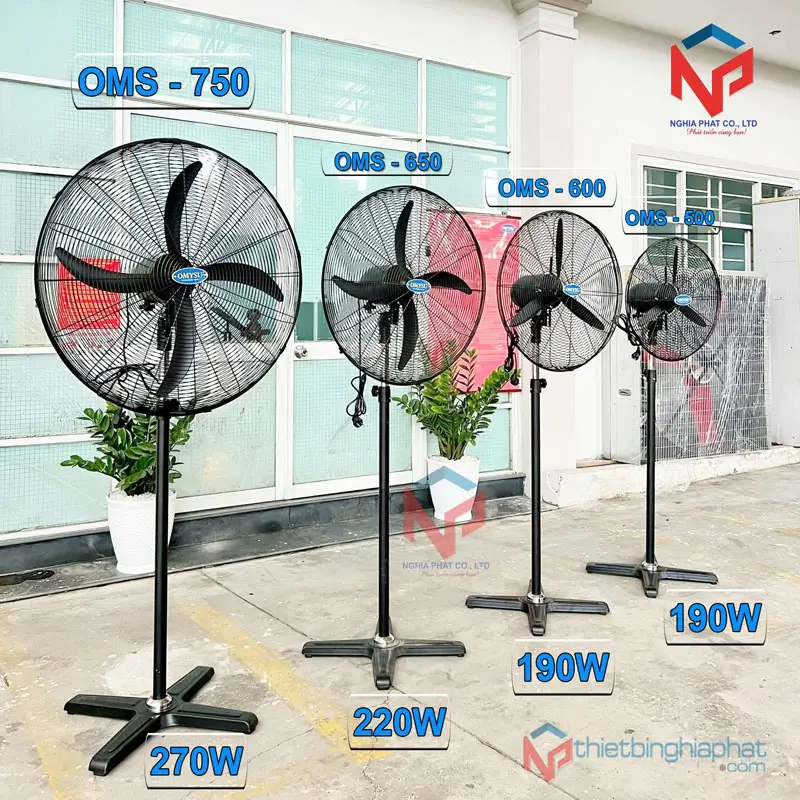 Quạt đứng công nghiệp OMYSU OMS-600 Quạt đứng công nghiệp OMYSU nhiều size lựa chọn