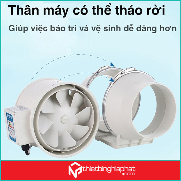 Quạt hút mùi nối ống Phi 250 Quạt hút mùi nối ống Phi 250 dễ tháo rời