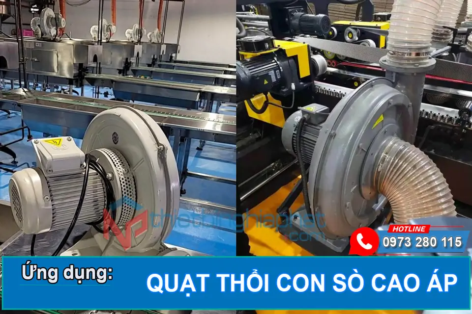 Quạt thổi con sò cao áp 750W Ứng dụng thực tế của Quạt thổi sò cao áp
