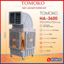 Máy làm mát công nghiệp TOMOKO HA-3600 750W Máy làm mát Aircooler TOMOKO HA-3600 750W