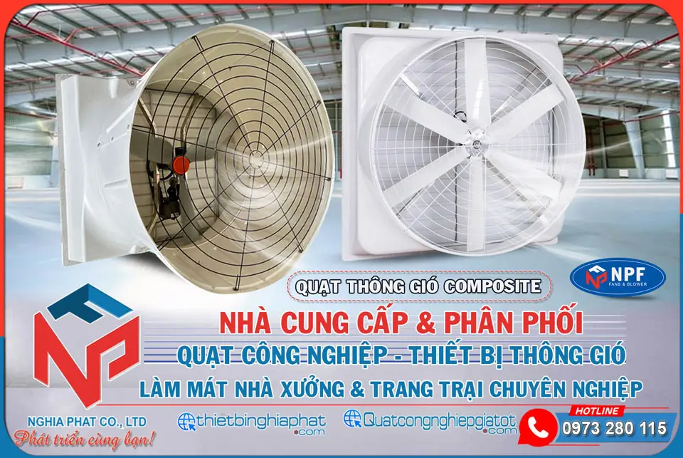 So sánh quạt thông gió composite trực tiếp và gián tiếp Nghĩa Phát phân phối Quạt thông gió composite giá tốt