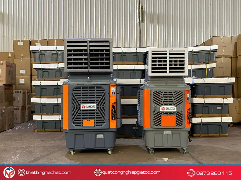 Máy làm mát công nghiệp Sunfan SF12Y 12.000m3/h 750W Ứng dụng Máy làm mát công nghiệp Sunfan di động