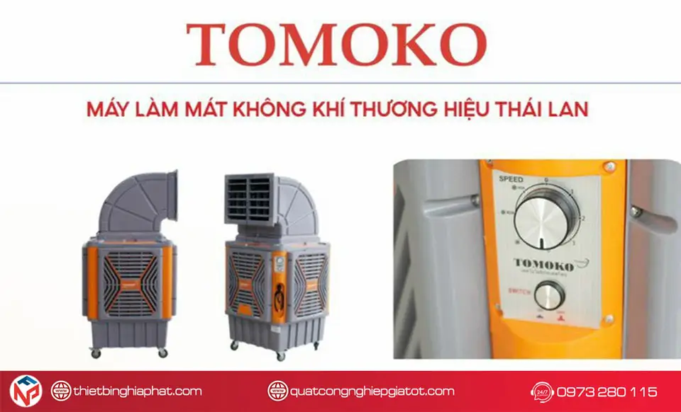 Máy làm mát công nghiệp TOMOKO HA-2600 550W Điều khiển cơ bền bỉ, dễ sử dụng