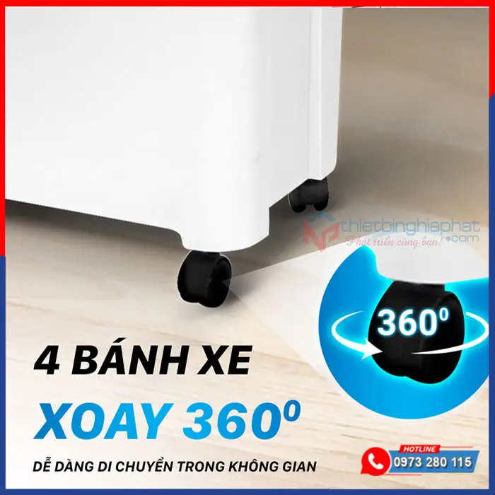 Máy làm mát Daikiosan DM-112 Máy làm mát Daikiosan DM112 4 bánh xe di chuyển dễ dàng