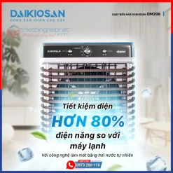 Máy làm mát Daikiosan DM208 tiết kiệm điện năng