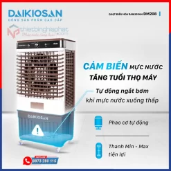 Máy làm mát Daikiosan DM208 Máy làm mát Daikiosan DM208 tự ngắt bơm khi hết nước