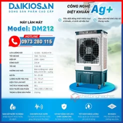 Máy làm mát Daikiosan DM212 235W Máy làm mát Daikiosan DM212 công nghệ Icon Ag+ Diệt khuẩn hiệu quả