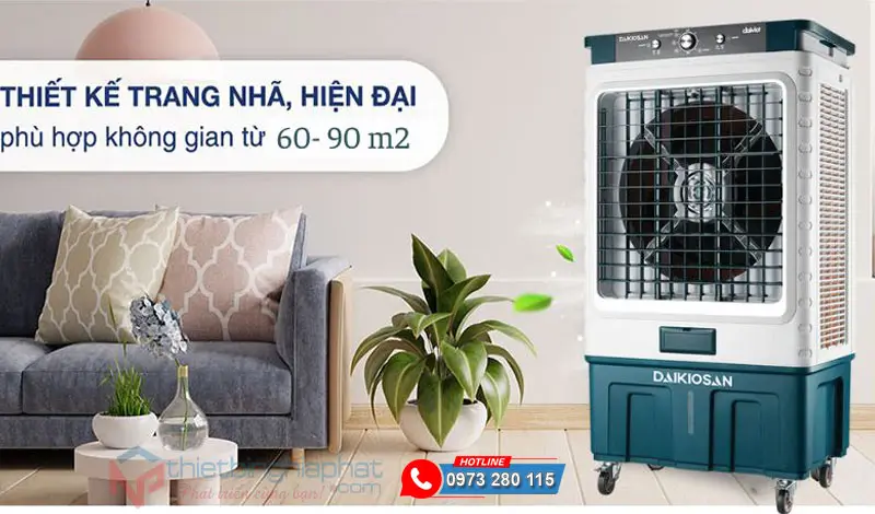 Máy làm mát Daikiosan DM212 235W Máy làm mát Daikiosan DM212 làm mát diện tích 60-90 m2