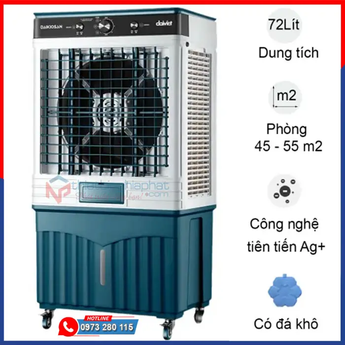Máy làm mát Daikiosan DM212 235W Máy làm mát Daikiosan DM212 3 tốc độ có kèm đá khô